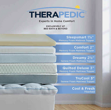 Load image into Gallery viewer, Therapedic® Tru-Cool® 3-Inch Queen Serene Foam® Performance Mattress Topper
