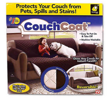 Load image into Gallery viewer, CouchCoat™ Furniture Cover in Brown/Cream
